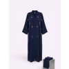Scattered Diamond Bead Abaya - Navy