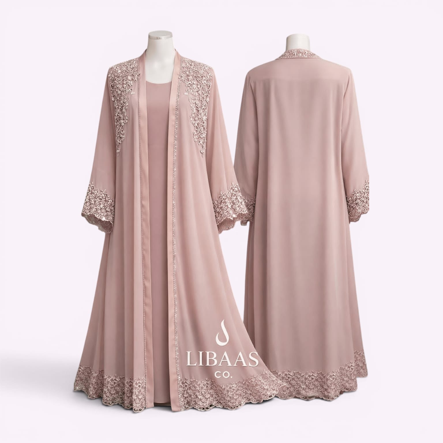 Three-Piece Turkish Chiffon Throw Set - Libaas Co