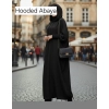 Black hooded abaya by Coco Loco and Libaas Co